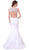 Cinderella Divine - Plunging Illusion Notched Embellished Evening Gown