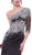 Sequined Asymmetric Neck Trumpet Dress