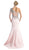 Sequined Asymmetric Neck Trumpet Dress