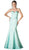 Cinderella Divine - 8792 Strapless Sweetheart Satin Trumpet Gown in Green