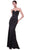 Cinderella Divine - 8792 Strapless Sweetheart Satin Trumpet Gown in Black