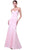 Cinderella Divine - 8792 Strapless Sweetheart Satin Trumpet Gown in Pink