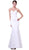 Cinderella Divine - 8792 Strapless Sweetheart Satin Trumpet Gown in White