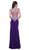 Cinderella Divine - Bedazzled Deep V-neck Fitted Dress