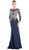 Cinderella Divine - 8916 Embellished Illusion Bateau Trumpet Dress