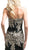 Cinderella Divine - Gold Applique Scalloped Neck Sheath Dress