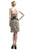 Cinderella Divine - Rosette Applique Sheath Fitted Cocktail Dress