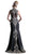 Cinderella Divine - Embroidered Queen Anne Neck Sheath Dress
