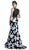 Cinderella Divine - Embellished Two Piece Floral Mermaid Evening Gown