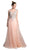 Cinderella Divine - Sheer Scoop Beaded Tulle A-Line Evening Gown