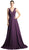 Cinderella Divine - Beaded Lace V-neck A-line Dress