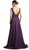 Cinderella Divine - Beaded Lace V-neck A-line Dress
