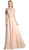 Cinderella Divine - Beaded Lace V-neck A-line Dress