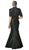 Cinderella Divine - Embellished Fitted Trumpet Dress With Bolero in Black 