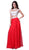 Cinderella Divine - Embellished Two Piece Illusion Jewel A-line Dress