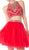 Cinderella Divine - Two-Piece Crystal Ornate Illusion A-Line Dress