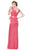 Cinderella Divine - Lace Cap Sleeve Illusion Bateau Sheath Dress