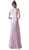 Cinderella Divine - Sleeveless Lace Illusion Halter Sheath Dress