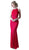 Cinderella Divine - Sleeveless Lace Illusion Halter Sheath Dress