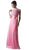 Cinderella Divine - Sequined Lace Bateau Pleated A-line Dress
