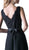 Sequined Lace Bateau Pleated A-line Dress