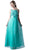 Cinderella Divine - Sequined Lace Bateau Pleated A-line Dress