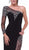 Embellished One Shoulder Fitted Evening Dress
