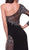 Embellished One Shoulder Fitted Evening Dress