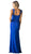 Surplice Bodice Draping Sheath Dress