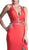 Cinderella Divine - Strappy Plunging V-Neck Slit Evening Dress