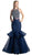 Cinderella Divine - Sleeveless Faux Two-Piece Mermaid Evening Gown