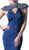 Cinderella Divine - High Neck Beaded Back Sheath Evening Gown