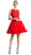 Cinderella Divine - Sleeveless Lace Bodice Tulle A-Line Cocktail Dress