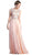 Embellished Illusion Bateau A-line Dress