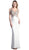 Sleeveless Beaded Form-Fitting Evening Gown