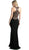 Sleeveless Illusion Beaded Sheath Evening Gown