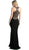 Cinderella Divine - Sleeveless Illusion Beaded Sheath Evening Gown