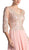 Cinderella Divine - Beaded Lace V-neck Chiffon A-line Evening Dress