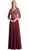 Beaded Lace V-neck Chiffon A-line Evening Dress