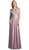 Beaded Lace V-neck Chiffon A-line Evening Dress