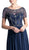 Cinderella Divine - Jewel Beaded Short Sleeve Long Gown
