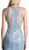 Beaded Sheer Tiered Mermaid Evening Dress