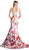 Cinderella Divine - Two Piece Lace Floral Mermaid Evening Dress