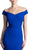Cinderella Divine - CD711 Sleek Off-Shoulder Jersey Sheath Prom Dress
