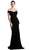 Sleek Off-Shoulder Jersey Sheath Prom Dress