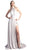 Cinderella Divine - Embellished Halter Neck Dress with Train