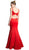 Cinderella Divine - Ruched Sweetheart Mermaid Evening Dress in Red