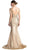 Cinderella Divine - Bead Embellished Fitted Mermaid Evening Dress CE0010 In Gold