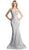 Bead Embellished Fitted Mermaid Evening Dress