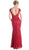 V-neck Lace Evening Dress